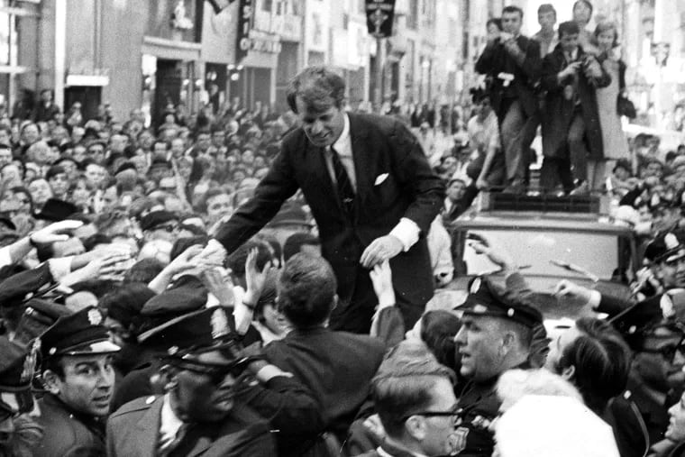 Robert F. Kennedy in Philadelphia in 1968. "A tough-minded man with a tender heart," George McGovern said of him.
