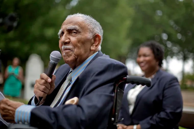 FILE - In this Aug. 14, 2013, file photo, civil rights leader the Rev. Joseph E. Lowery speaks at an event in Atlanta announcing state lawmakers from around the county have formed an alliance they say will combat restrictive voting laws, Lowery, a veteran civil rights leader who helped the Rev. Dr. Martin Luther King Jr. found the Southern Christian Leadership Conference and fought against racial discrimination, died Friday, March 27, 2020, a family statement said.