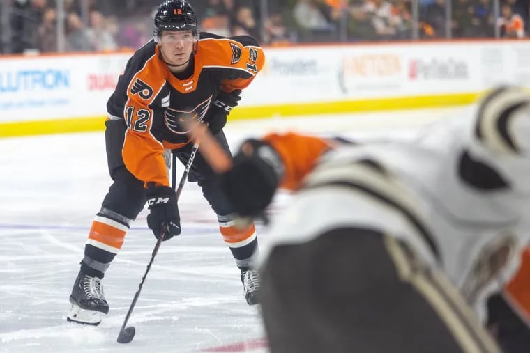 Ronnie Attard, who played two games with the Flyers last season, has worked on improving his defensive play at Lehigh Valley.