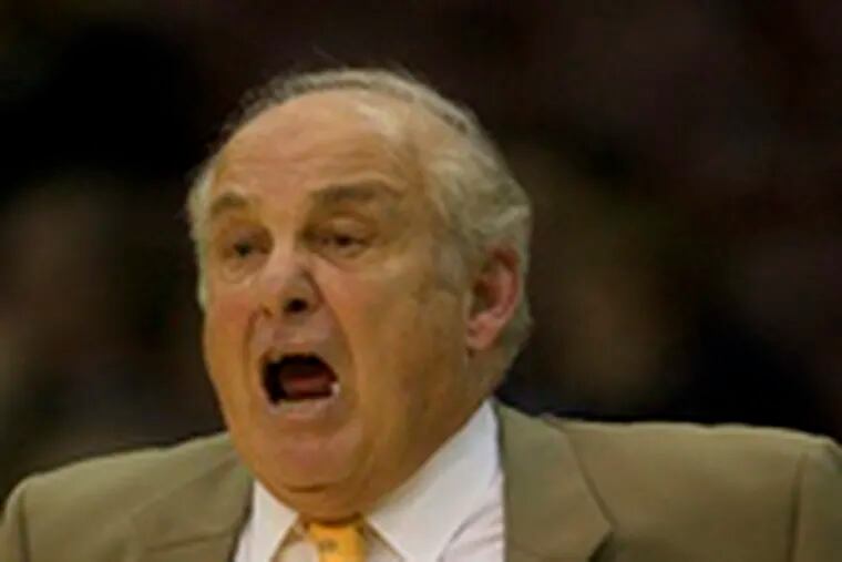 Rollie Massimino barks instructions for his Northwood squad.