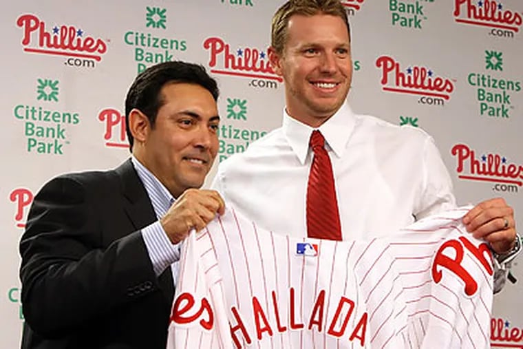 "I really felt that this is the best way to go about getting to the goal," Ruben Amaro Jr. said of the complex deal that brought Roy Hallday to Philadelphia. (Steven M. Falk/Staff Photographer)