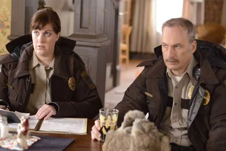 Bob Odenkirk plays Bill Oswalt and Allison Tolman is Molly Solverson in &quot;Fargo,&quot; a 10-episode series set in Bemidji, Minn.