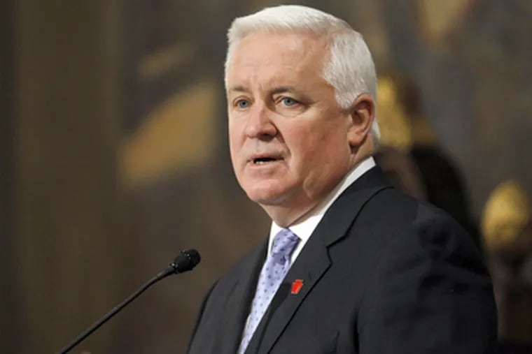 Gov. Corbett shouldn't let his no-tax pledge get in the way of funding state transportation needs. (AP file photo)