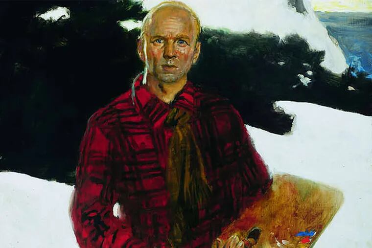 Jamie Wyeth's "Portrait of Rockwell Kent, second in a series of untoward occurrences on Monhegan Island."