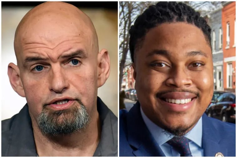 The first big entries in Pa's 2022 Democratic Senate primary - Lt. Gov. John Fettermanm (left) and state Rep. Malcolm Kenyatta (right)  - offer contrasting views on the party's future.