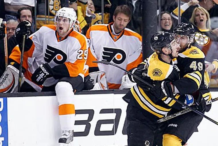The Bruins swept the Flyers in the second round of last season's playoffs. (Yong Kim/Staff Photographer)
