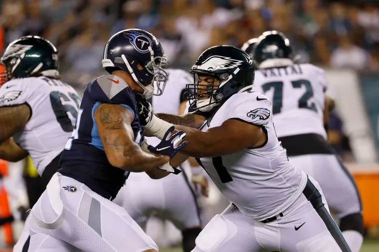 The Eagles expect to use offensive tackle Andre Dillard as a third tight end in short-yardage and goal line situations to start the season.