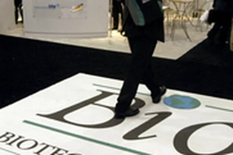 The main exhibit floor of the 2005 BIO gathering at the Philadelphia Convention Center. Almost 19,000 attended that gathering.