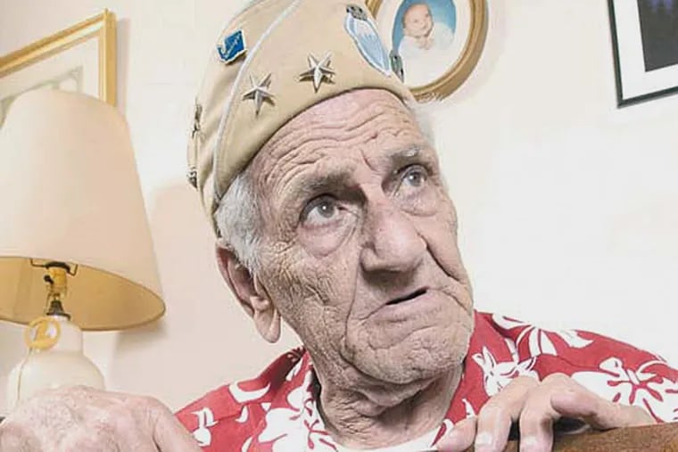 Friends and family are mourning the death of a national hero. William "Wild Bill" Guarnere, a South Philly native and World War II vet who was portrayed on the television miniseries, “Band of Brothers,” died on Saturday at the age of 90. (GERALD S. WILLIAMS/Staff/File)