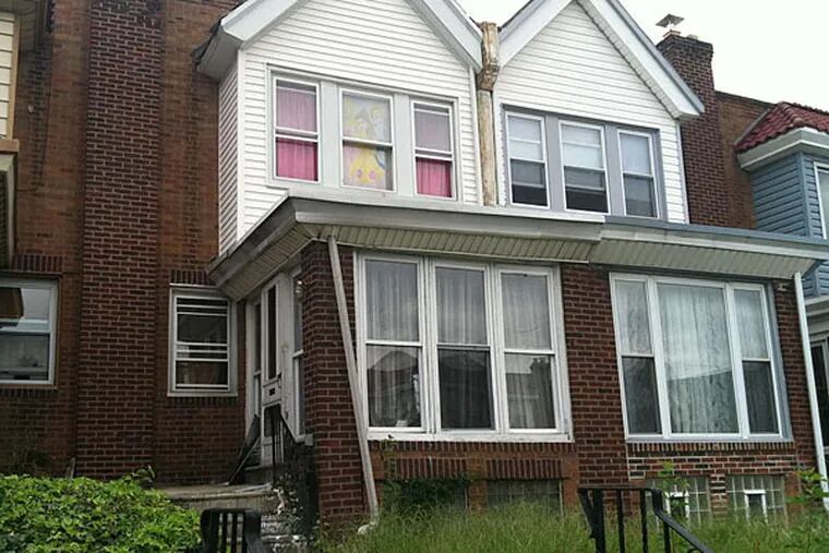 The West Oak Lane house where Nathalyz Rivera, 3, lived. Her parents are in police custody. (Mike Newall/Staff)