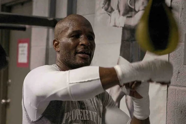 Bernard Hopkins is back in the gym preparing for a bout with Jean Pascal.
