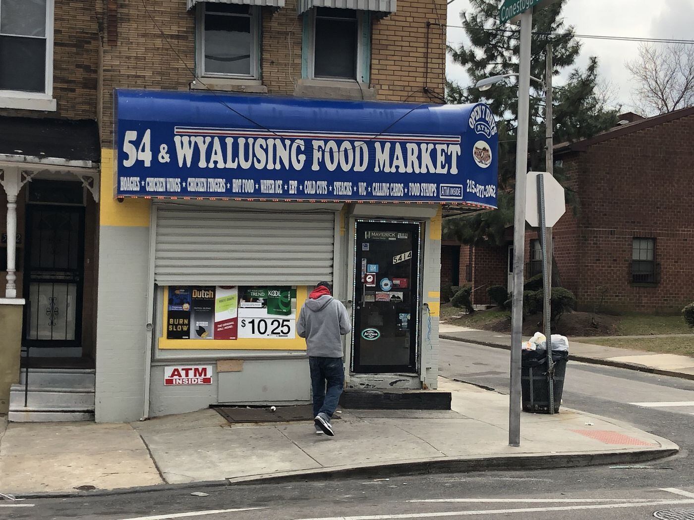 The 54 & Wyalusing Food Market, at Conestoga Street and Wyalusing Avenue, where owner Elvis Nuñez shot and killed a robber March 14, 2019.