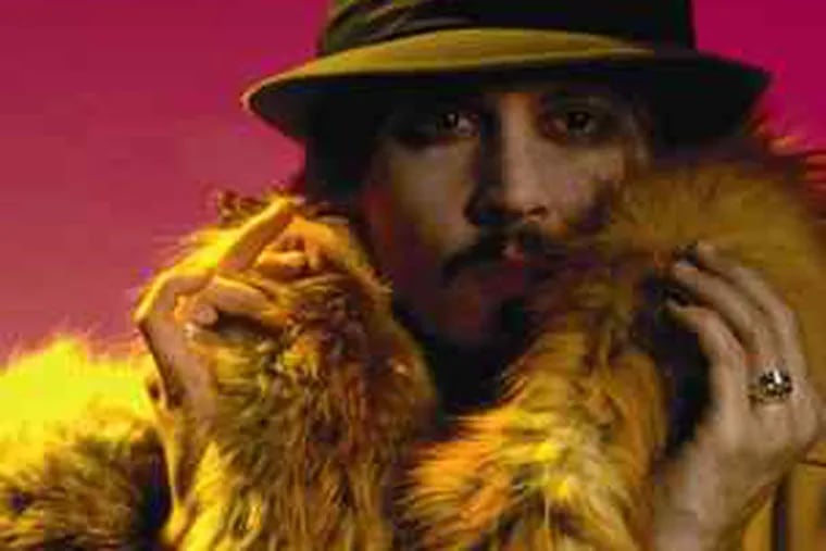 Johnny Depp as Marcel Duchamp posing as Rrose S&#0233;lavy, from Robert Wilson&#0039;s VOOM video portraits at the Fabric Museum.