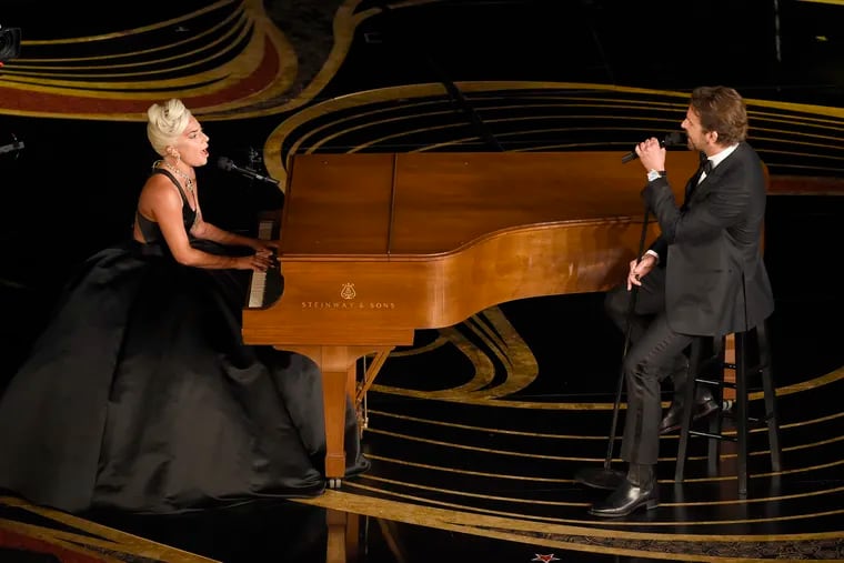 Lady Gaga and Bradley Cooper perform "Shallow" from "A Star is Born" at the Oscars on Sunday. It later won best original song.