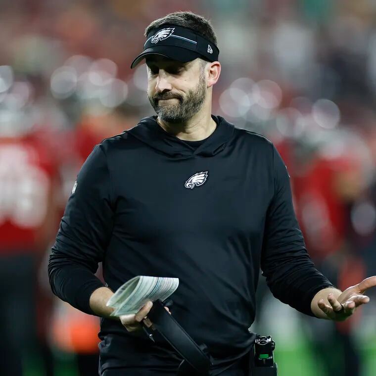 Eagles coach Nick Sirianni is better off keeping his eyes closed if the season ends up this way.