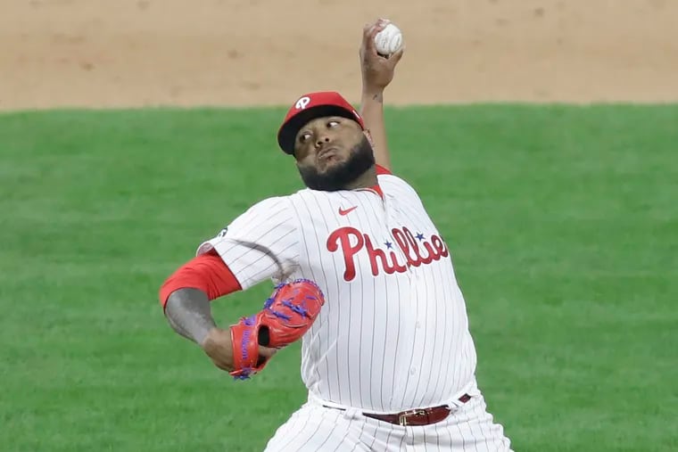 Relief pitcher Jose Alvarado is one of three Phillies players who entered MLB's COVID-19 protocols on Monday.
