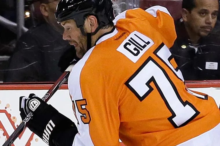 Hal Gill is holding it together for the Flyers. (AP Photo/Matt Slocum)
