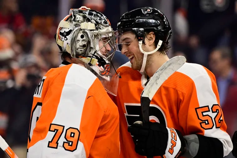 Goaltender Carter Hart and winger Tyson Foerster are two of the young players the Flyers want to build around.