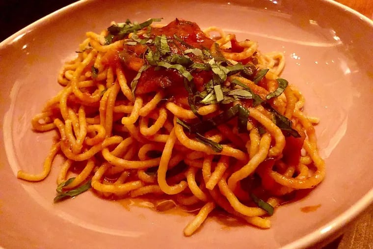 Spaghetti pomodoro at Cry Baby Pasta.
