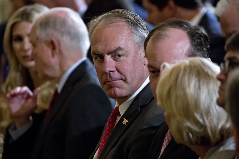 Secretary of Interior Ryan Zinke attends a prison reform summit at the White House in on May 18.