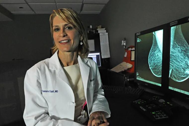Radiologist Debra Somes Copit is committed to making a dent in the number of dangerous false negatives in 20 percent of all mammograms. (APRIL SAUL/Staff Photographer)
