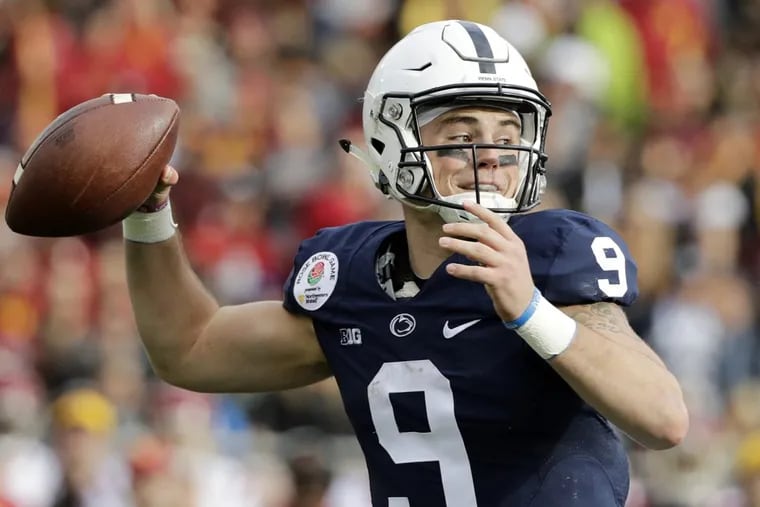 Penn State quarterback Trace McSorley, passing against Southern California during the Rose Bowl in January.