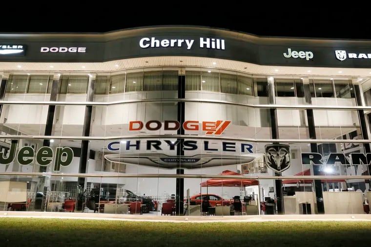 The Cherry Hill Chrysler Dodge Jeep Ram dealership at the Cherry Hill Triplex on Rt. 70 in Cherry Hill, NJ on September 30, 2018.