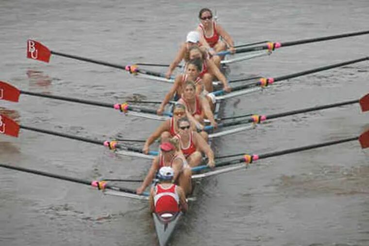 Rowers from Florida's Barry University at Dad Vail last May. Organizers are pondering a move to N.J. because of costs here.