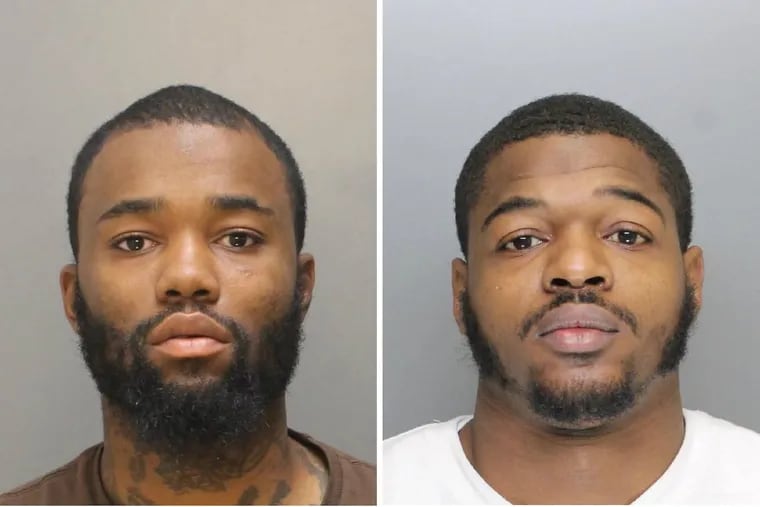Jules Williams (left) was arrested Dec. 14, 2017, in the May 19, 2017, double shooting in Kensington that wounded a 2-year-old boy and his father. Revoire Harris (right), is also a suspect in the shooting. He remains a fugitive.