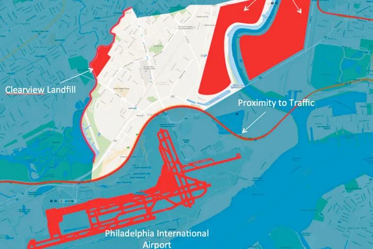 Eastwick, surrounded by Philadelphia International Airport, highways and industry, is part of the exposure study.