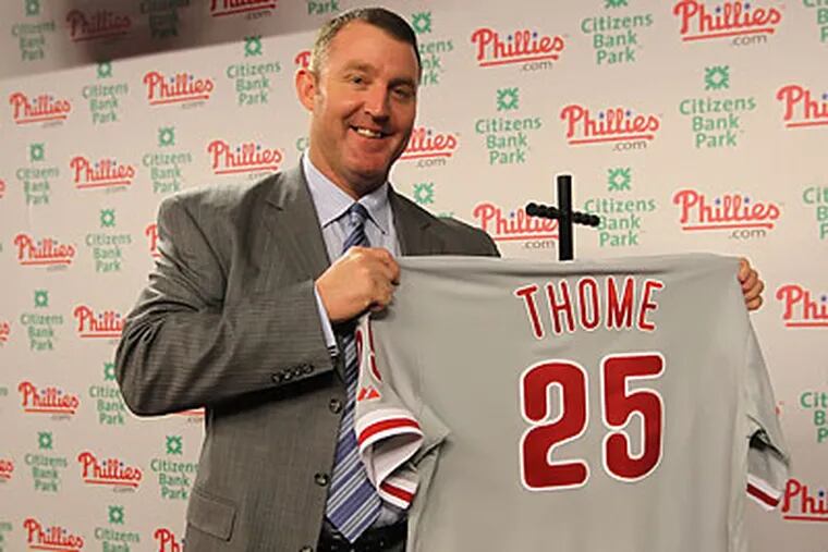 Jim Thome broke the mold of All-Star players who wouldn't be caught dead playing for the Phillies. (Michael Bryant/Staff Photographer)