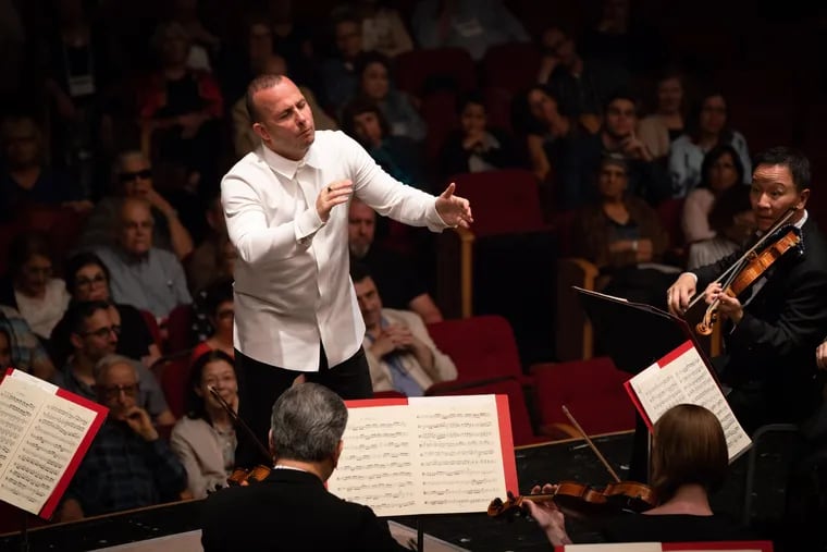 Philadelphia Orchestra music director Yannick Nézet-Séguin conducts the Philadelphians on June 5 in Jerusalem, the final stop on their 2018 tour of Europe and Israel.