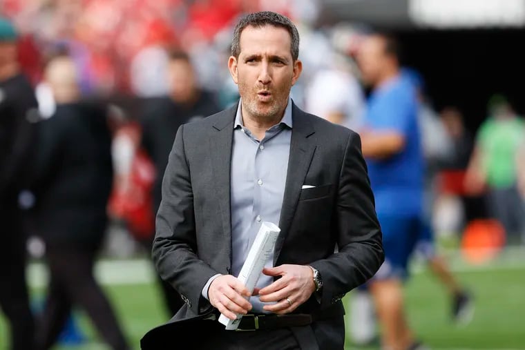 Eagles Executive Vice President/General Manager Howie Roseman before the Eagles played the Tampa Bay Buccaneers in a NFC Wildcard playoff game on Sunday, January 16, 2022 in Tampa Bay.