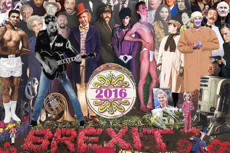 Chris Barker had a friend add singer George Michael to his collage of celebrities who have died in 2016.