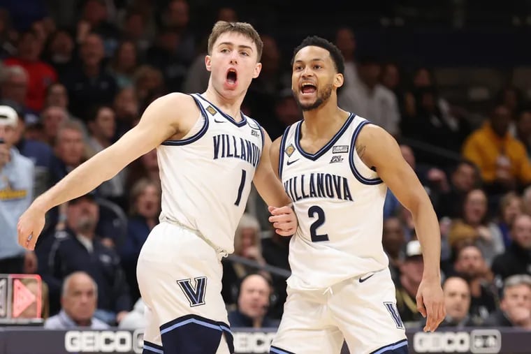 Villanova's Brendan Hausen,(left) and Mark Armstrong plan to test their mettle in the NCAA's transfer portal and the upcoming NBA draft evaluations, respectively.