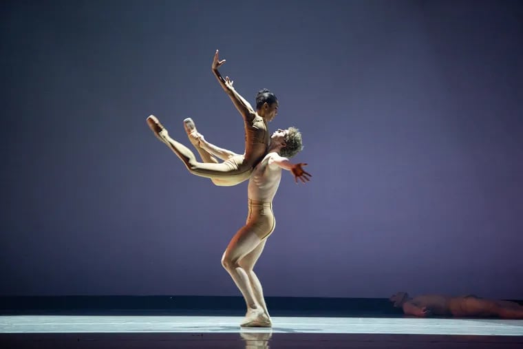 Pennsylvania Ballet dancers Nayara Lopes and Jack Thomas in Julio Nunes' "Connection."