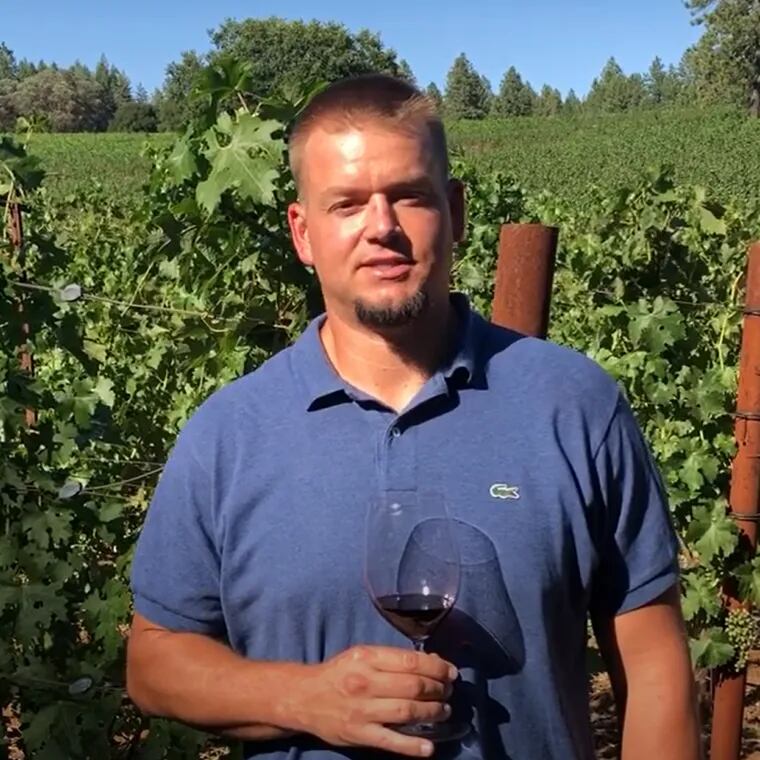 Former Phillies pitcher Joe Blanton at his winery in Napa Valley, Calif.
