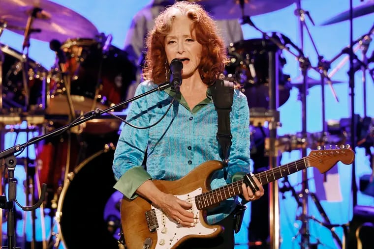 Bonnie Raitt performs “No Business” from her Luck of the Draw album during her “Just Like That… Tour 2022” stop at the Mann Center in Phila., Pa. on June 15, 2022.