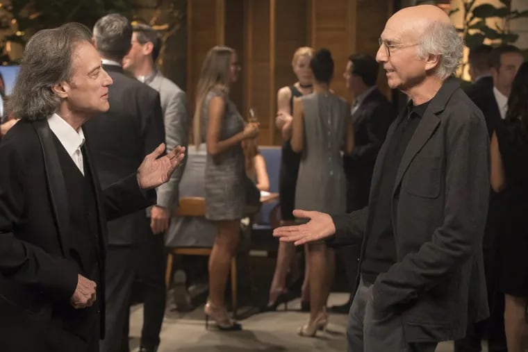 Richard Lewis (left) and  Larry David in “Curb Your Enthusiasm.”