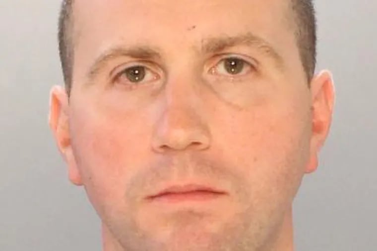 Former Philadelphia Police Officer Ryan Pownall, arrested and charged Sept. 4, 2018, with criminal homicide in the June 8, 2017, shooting death of David Jones, 30, on the 4200 block of Whitaker Avenue in North Philadelphia.