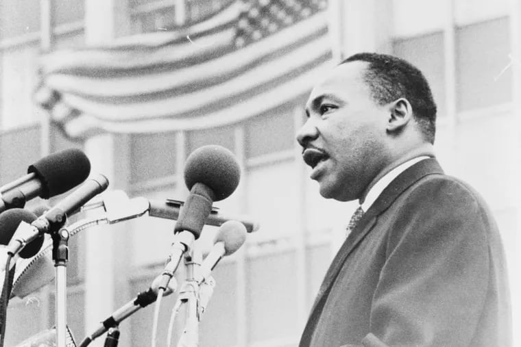 The Rev. Dr. Martin Luther King Jr. addressing a rally in New York in 1967.