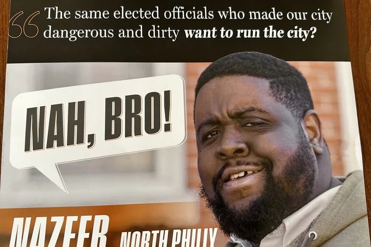 The mailer, paid for by For A Better Philadelphia 501c4, has been circulating in the city over the past week.
