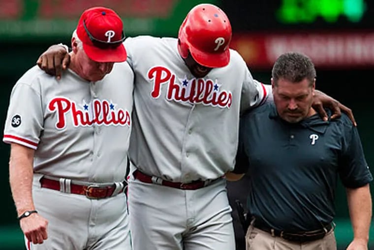 Ryan Howard could come off the disabled list on Tuesday. (Drew Angerer / AP file photo)