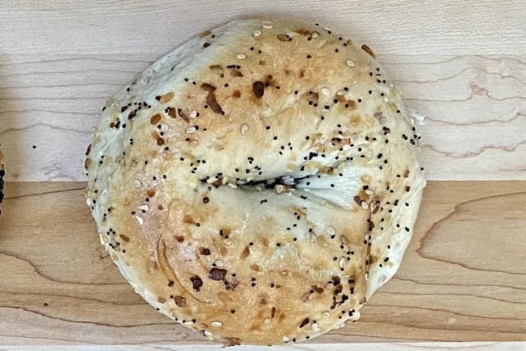 An everything bagel by Philly Bagels, 613 S. Third St.