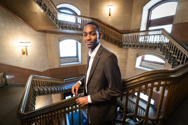 Jemille Duncan, 18, shown here at City Hall, is a legislative aide for City Councilmember Cindy Bass, a recent graduate of Multicultural Academy Charter School, and one of only 300 people nationwide to be named a Gates Scholar this year.