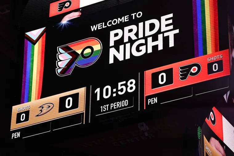 The Flyers hosted Pride Night this past Tuesday at the Wells Fargo Center.