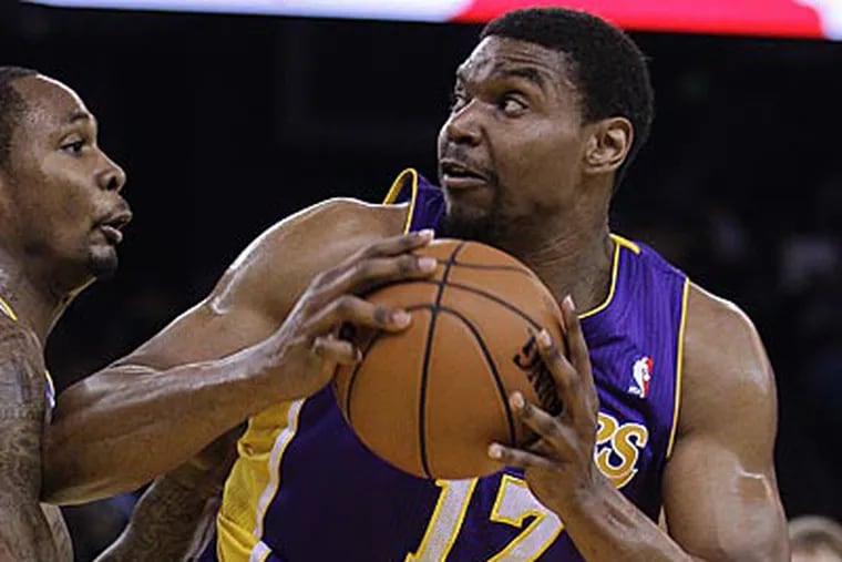 The 76ers are expected to acquire Andrew Bynum from the Lakers. (AP file photo)