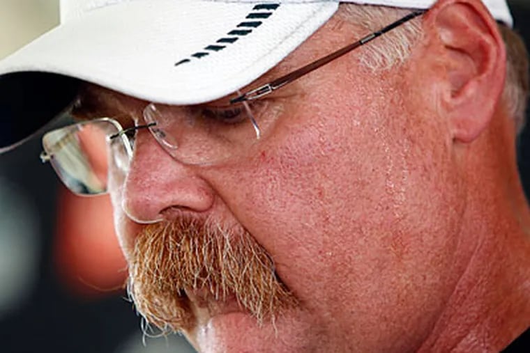 Andy Reid rejoined the Eagles Wednesday following Tuesday's funeral for his son. (David Maialetti/Staff Photographer)