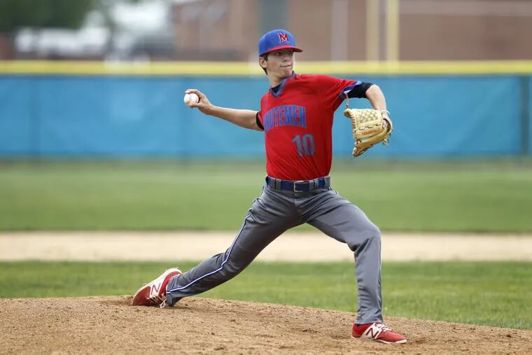 Washington Township’s Eric Cartafalsa throws against Bordentown during the seventh inning of the Diamond Classic baseball tournament first round on Saturday.