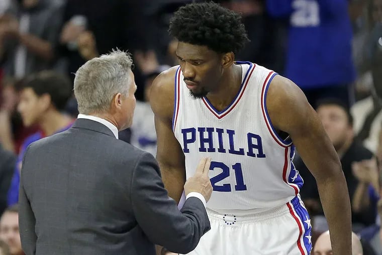 Joel Embiid is averaging 23.8 points and 10.9 rebounds in 31.5 minutes per game this season for the Philadelphia 76ers.